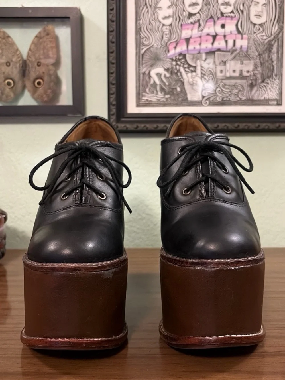 ⚡️RARE Vintage Jeffrey Campbell Handmade Havana Last Platform Oxfords⚡️